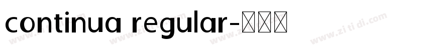 continua regular字体转换